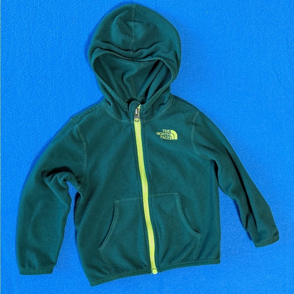 The North Face Full Zip Baby Glacier Hooded Fleece Unisex Toddler Sz 18-24 Mos